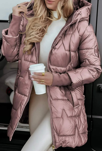 Frost-Kapuzen Steppjacke Damen