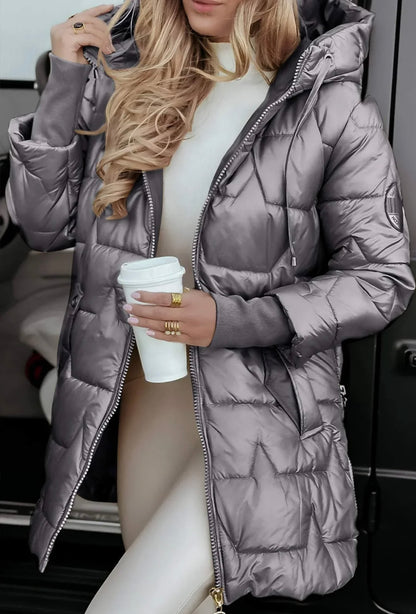 Frost-Kapuzen Steppjacke Damen