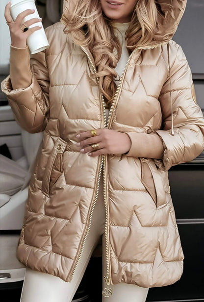 Frost-Kapuzen Steppjacke Damen