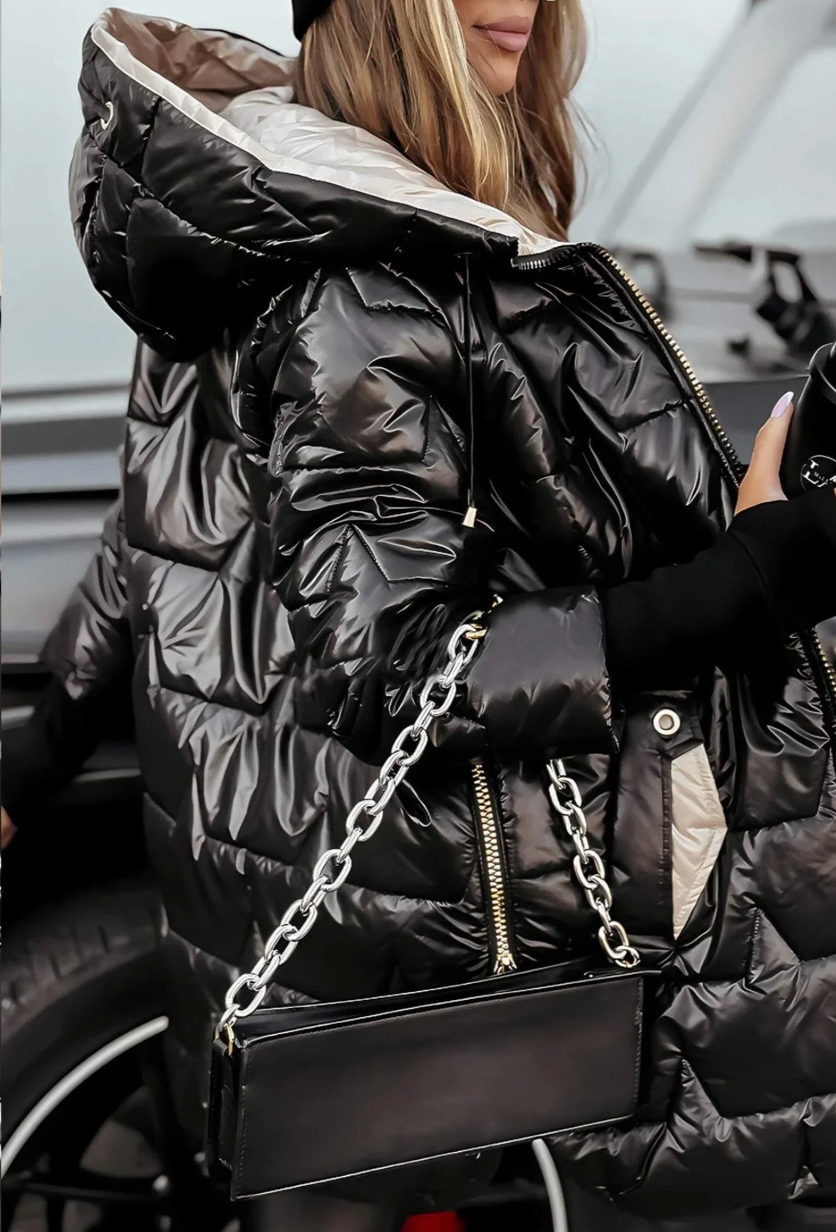 Frost-Kapuzen Steppjacke Damen