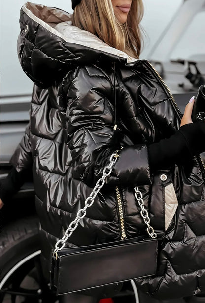 Frost-Kapuzen Steppjacke Damen